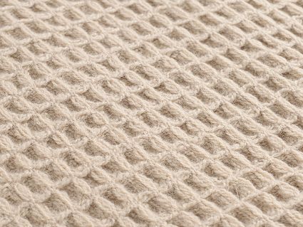 Плед Tkano Essential из шерсти бежево-серый 130х180