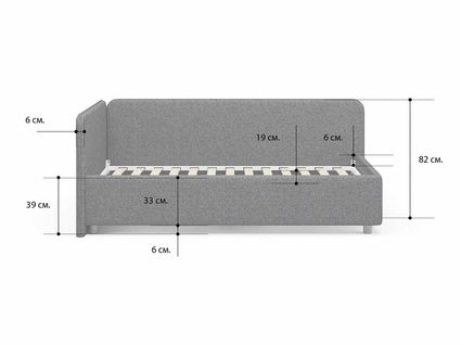 Кровать Сонум Capri Экокожа Белая (с подъемным механизмом)