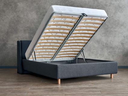 Кровать Сонум Barcelona Рогожка Деним (с подъемным механизмом) 140х190