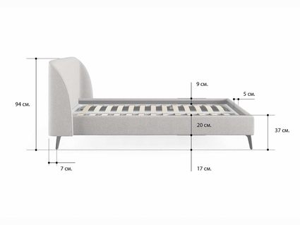 Кровать Сонум Rosa Экокожа Белая 80х190