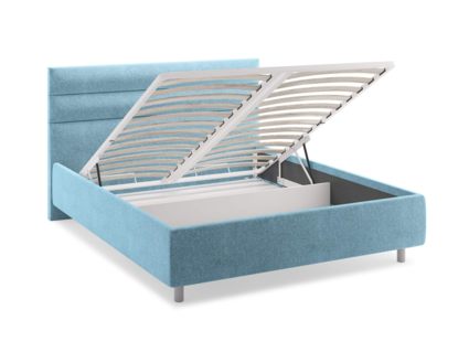 Кровать Сонум Linda Микровелюр Бежевый (с подъемным механизмом) 80х190