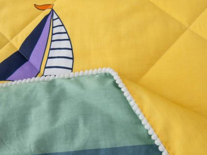 Комплект постельного белья Софи де Марко Кораблики (желтый) с одеялом 1,5-спальный