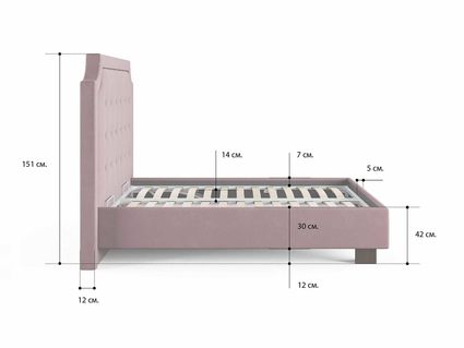 Кровать Сонум Elysium Экокожа Коричневый (с основанием) 180х200