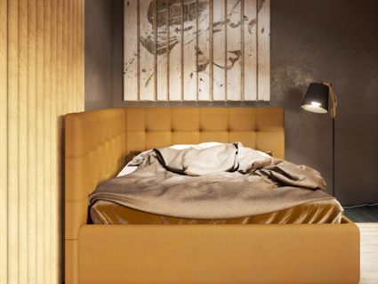 Кровать Nuvola Sabina угловая Velutto 14 (с подъемным механизмом) 180х190